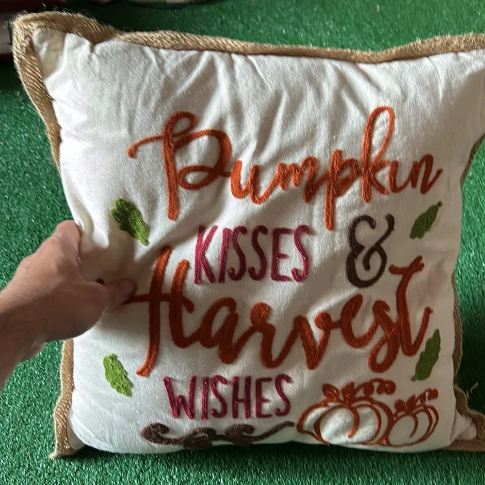 Pumpkin Kisses and Harvest Wishes! Pillow